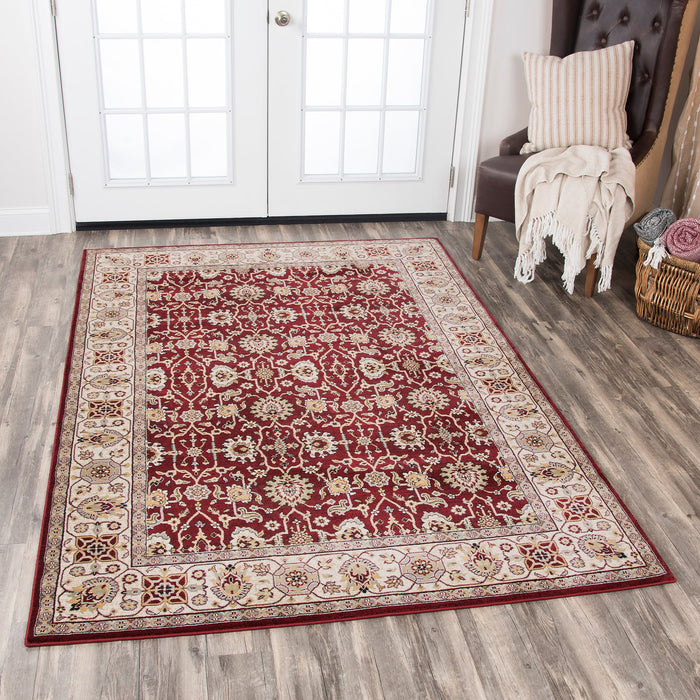 Rizzy Home Zenith ZH7059 Red Motif Area Rug