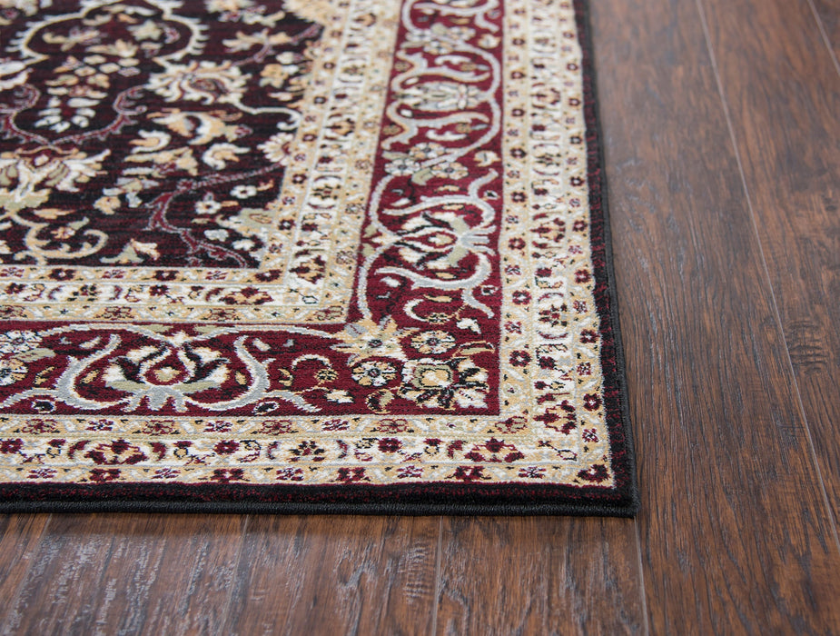 Rizzy Home Zenith ZH7062 Red Motif Area Rug