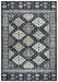 Rizzy Home Zenith ZH7077 Black Motif Disress Area Rug