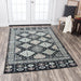 Rizzy Home Zenith ZH7077 Black Motif Disress Area Rug