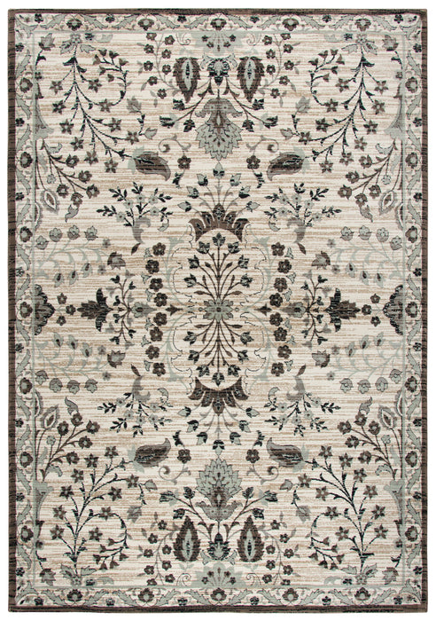 Rizzy Home Zenith ZH7091 Ivory Floral Area Rug
