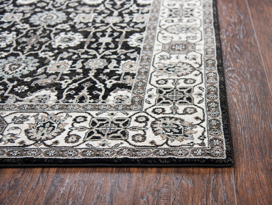 Rizzy Home Zenith ZH7092 Black Motif Area Rug