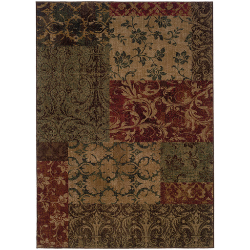Oriental Weavers Allure Green/Red Floral 058B1 Area Rug