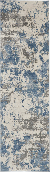 Nourison Rustic Textures RUS08 Grey/Blue Area Rug