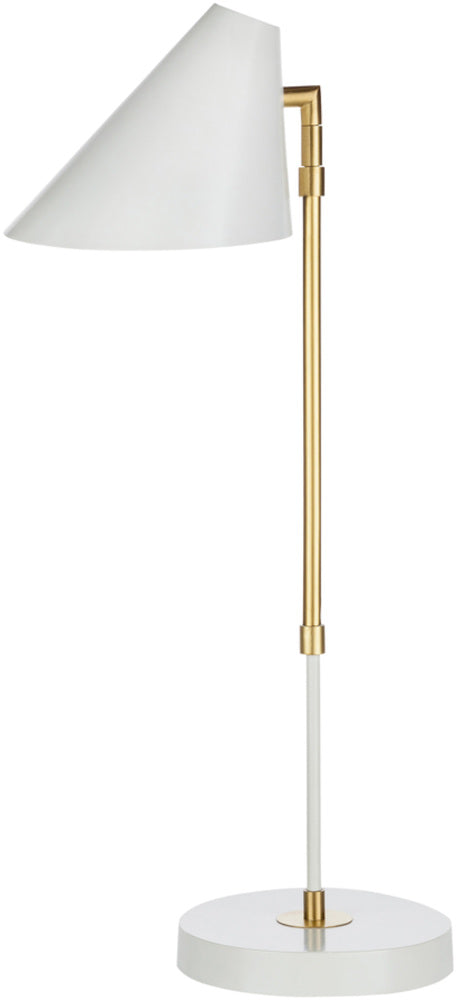 Livabliss Bauer BUE-002 Modern White Brass Table Lamp