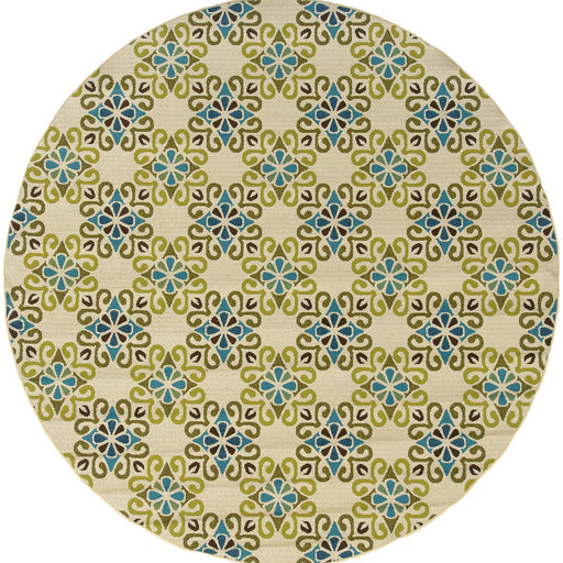 Oriental Weavers Caspian Ivory/Blue Floral 3331W Area Rug