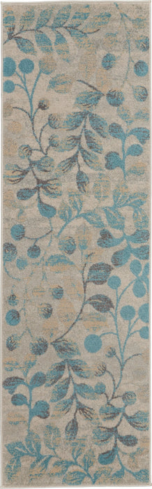 Nourison Tranquil TRA03 Ivory/Turquoise Area Rug