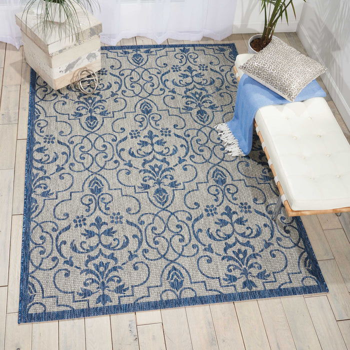 Nourison Garden Party GRD04 Ivory/Blue Area Rug