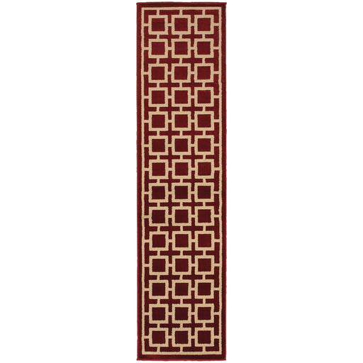 Oriental Weavers Ella Red/Beige Geometric 3885A Area Rug