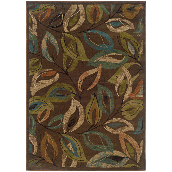 Oriental Weavers Emerson Brown/Green Botanical 1999A Area Rug