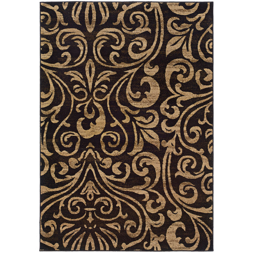 Oriental Weavers Emerson Black/Gold Botanical 2033C Area Rug