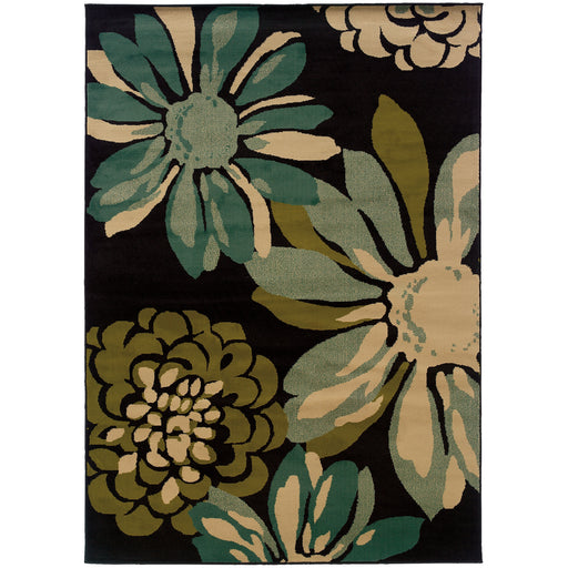 Oriental Weavers Emerson Teal/Ivory Floral 2819A Area Rug