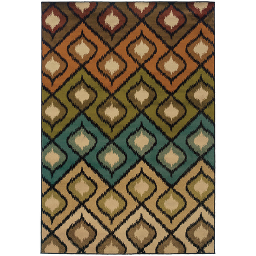 Oriental Weavers Emerson Beige/Gold Ikat 3309A Area Rug