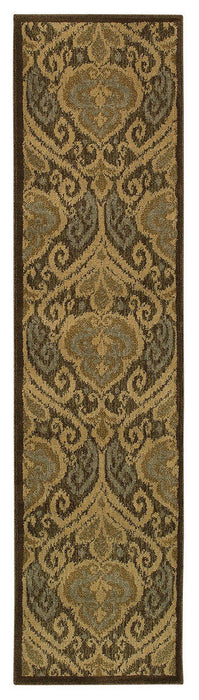 Oriental Weavers Casablanca 4464A Floral Area Rug, Green/Ivory 1'10"x7'6" Runner