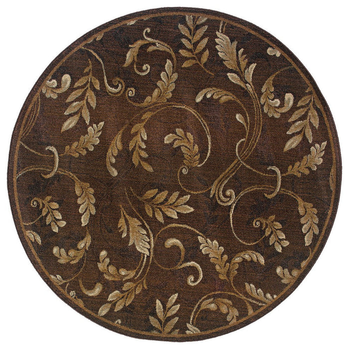 Oriental Weavers Genesis 003X1 Floral Area Rug, Brown/Beige, 7'10"x11' Rectangle