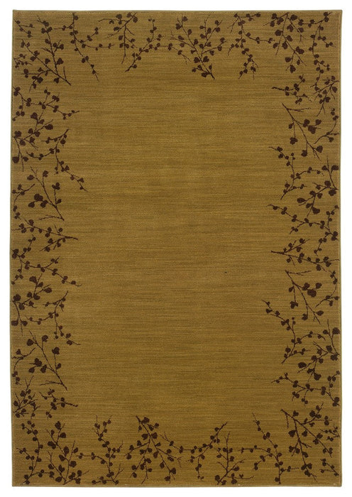 Oriental Weavers Allure 004B1 Floral Area Rug, Gold/Brown, 7'8"x10'10"
