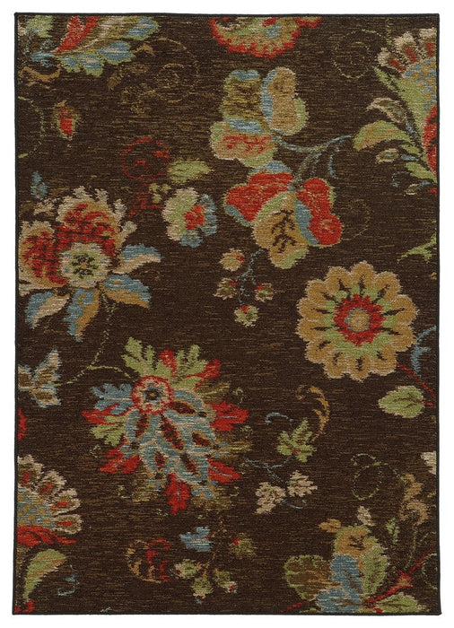 Oriental Weavers Arabella 41908 Floral Area Rug, Brown/Multi, 5'3"x7'3"