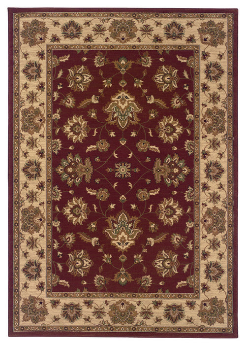 Oriental Weavers Ariana Red/Ivory Floral 623V3 Area Rug, Rectangular 4' x 5'9"