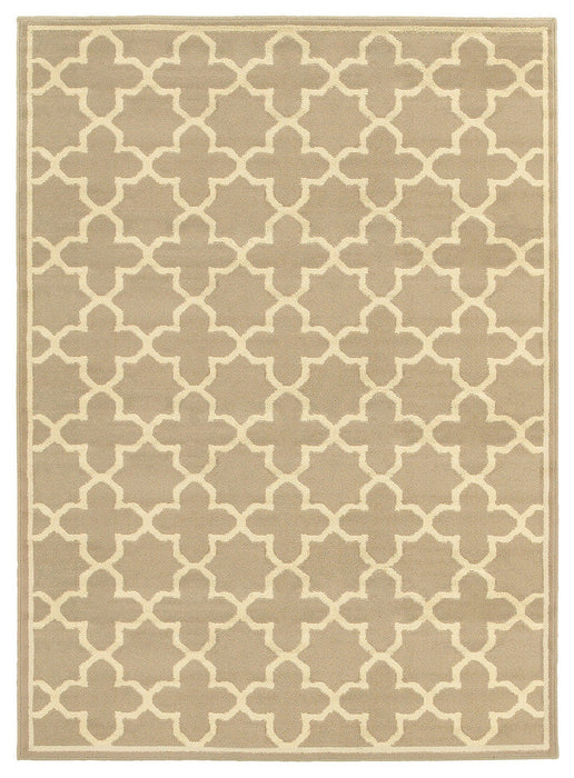 Oriental Weavers Brentwood 091D9 Geometric Area Rug, Tan/Beige, 9'10"x12'10"