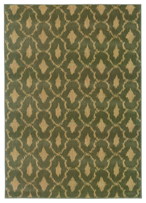 Oriental Weavers Casablanca 4453A Geometric Area Rug, Blue/Ivory, 7'10"x10'10"