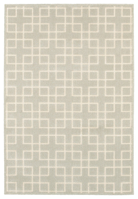 Oriental Weavers Ellerson Ivory Lattice 6140Y Area Rug, 5'3"x7'6" Rectangle