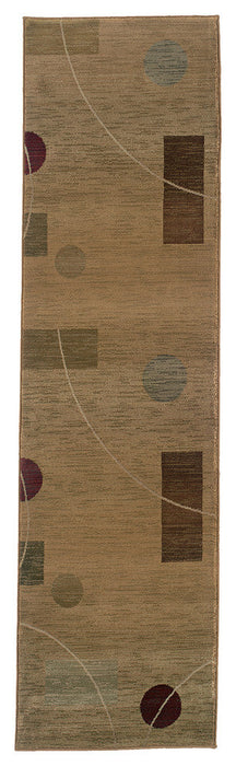 Oriental Weavers Generations 1504G Beige/Red Abstract Area Rug, 2'3"x7'6"