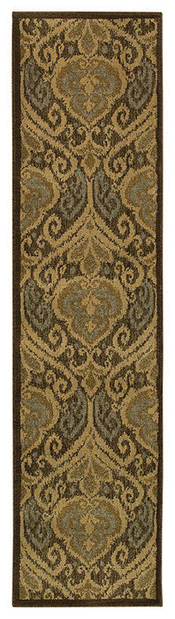 Oriental Weavers Casablanca 4464A Floral Area Rug, Green/Ivory 1'10"x7'6" Runner