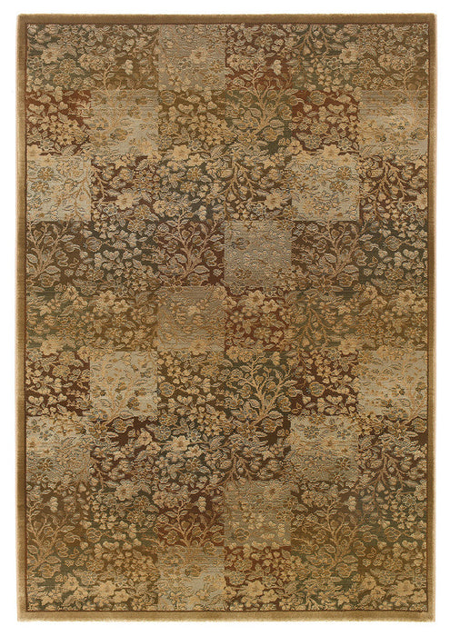 Oriental Weavers Generations 3435Y Floral Area Rug, Green/Gold, 2'3"x4'5"