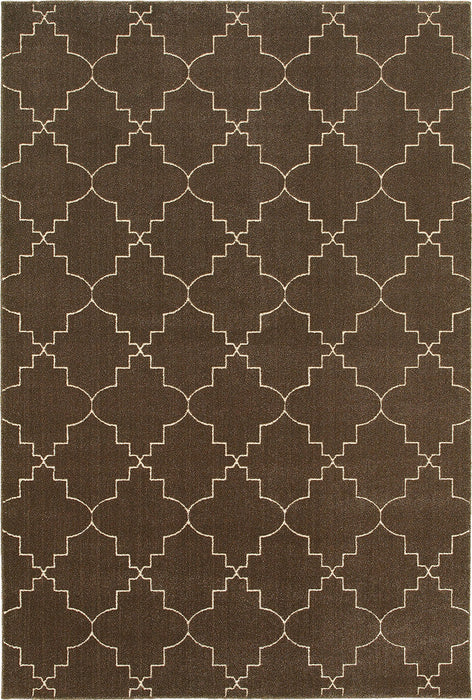 Oriental Weavers Ellerson 5994N Lattice Area Rug, Brown/Ivory, 5'3"x7'6"