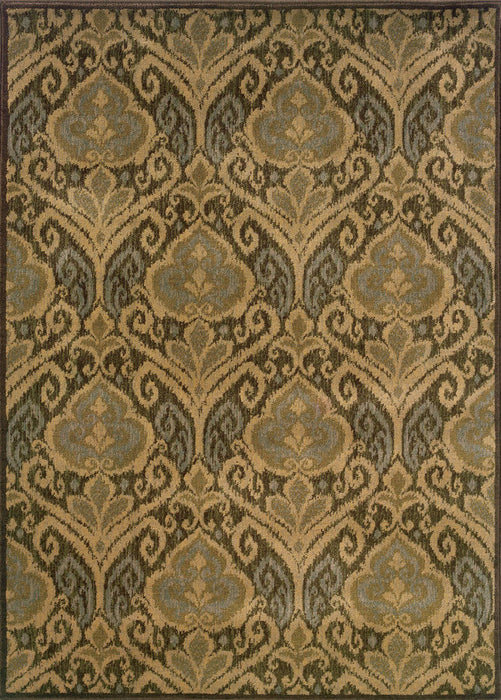 Oriental Weavers Casablanca 4464A Floral Area Rug, Green/Ivory, 6'7"x9'6"