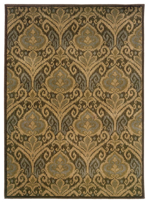 Oriental Weavers Casablanca 4464A Floral Area Rug, Green/Ivory, 9'10"x12'10"