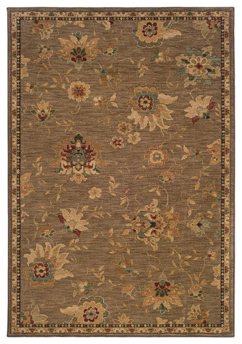 Oriental Weavers Infinity Tan/Beige Floral 1151E Area Rug, 7'8" Round