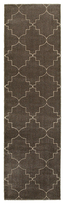 Oriental Weavers Ellerson 5994N Lattice Area Rug, Brown/Ivory, 9'10"x12'10"
