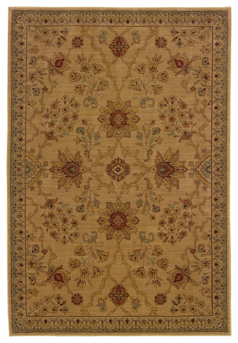Oriental Weavers Allure Beige/Red Floral 013C1 Area Rug, 6'7"x9'6" Rectangular