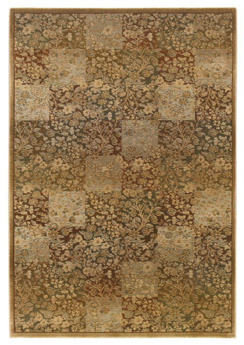 Oriental Weavers Generations 3435Y Floral Area Rug, Green/Gold, 2'x3'