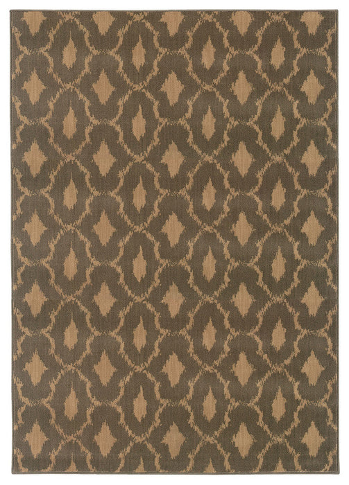 Oriental Weavers Casablanca 4453A Geometric Area Rug, Blue/Ivory, 1'10"x3'3"