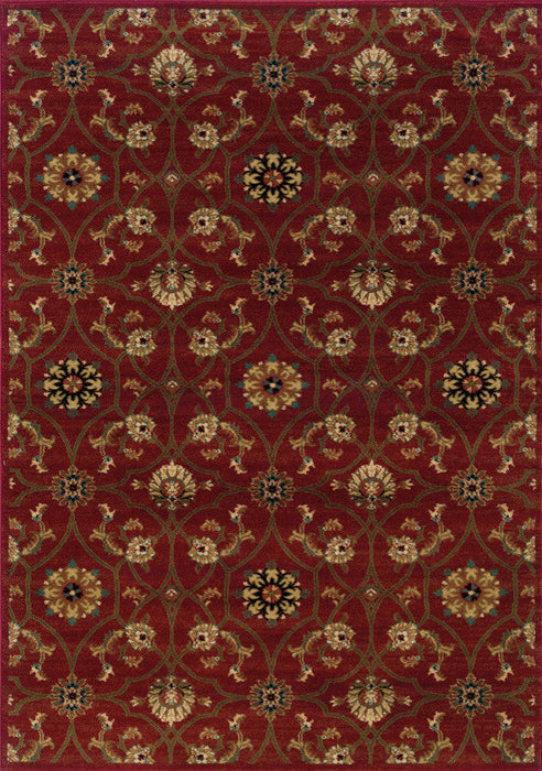 Oriental Weavers Hudson Red/Brown Floral 3299A Area Rug, 10'x13' Rectangular