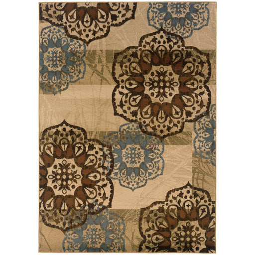 Oriental Weavers Hudson Beige/Blue Floral 2797C Area Rug