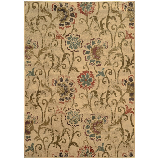 Oriental Weavers Hudson Ivory/Green Floral 4877B Area Rug