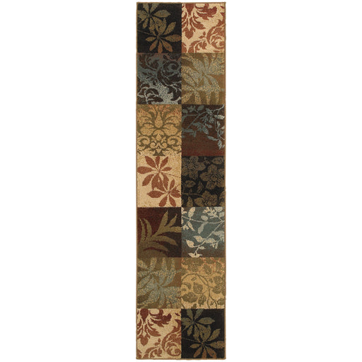 Oriental Weavers Hudson Green/Red Geometric 058B1 Area Rug