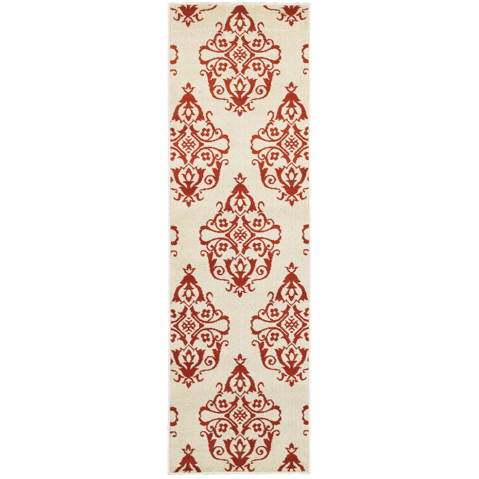 Oriental Weavers Jayden Ivory/Rust Floral 7412D Area Rug