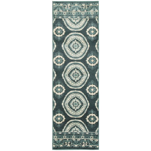 Oriental Weavers Jayden Blue/Ivory Geometric 7415B Area Rug