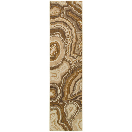 Oriental Weavers Kasbah Gold/Grey Abstract 3845D Area Rug