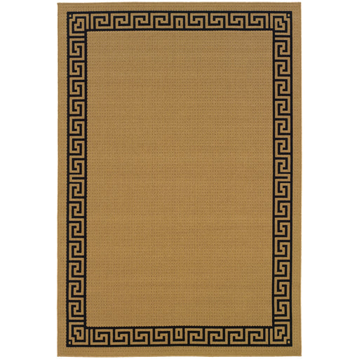 Oriental Weavers Lanai Beige/Black Greek Key Border 782Y1 Area Rug