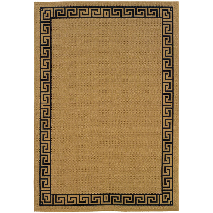 Oriental Weavers Lanai Beige/Black Greek Key Border 782Y1 Area Rug