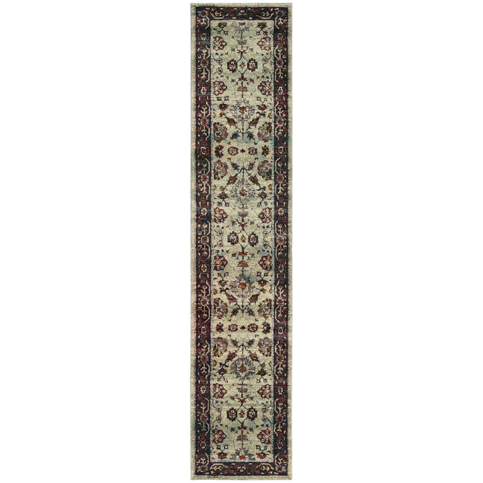 Andorra 6842D Stone/Red 1'10" x 3'2" Rug