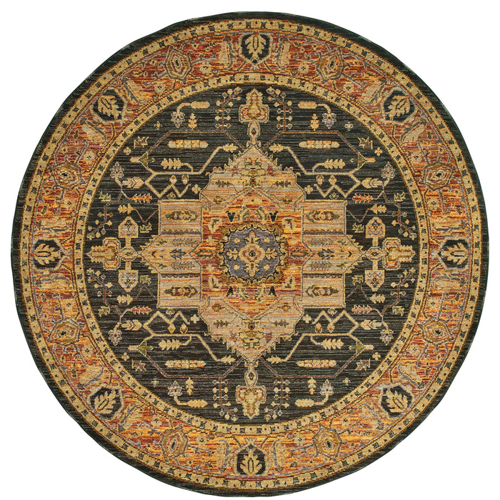 Andorra 7138B Gold/Brown 1'10" x 3'2" Rug
