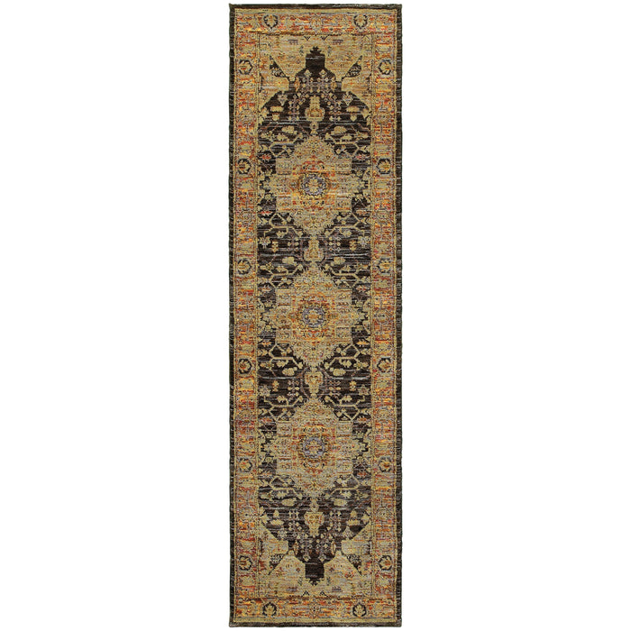 Andorra 7138B Gold/Brown 1'10" x 3'2" Rug