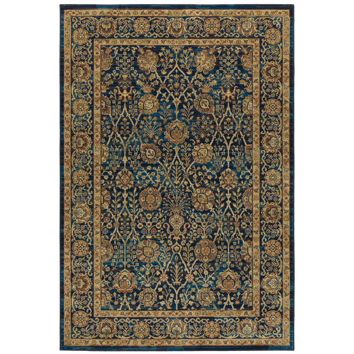 Ankara 501K5 Blue/Gold 3'10" x 5'5" Rug