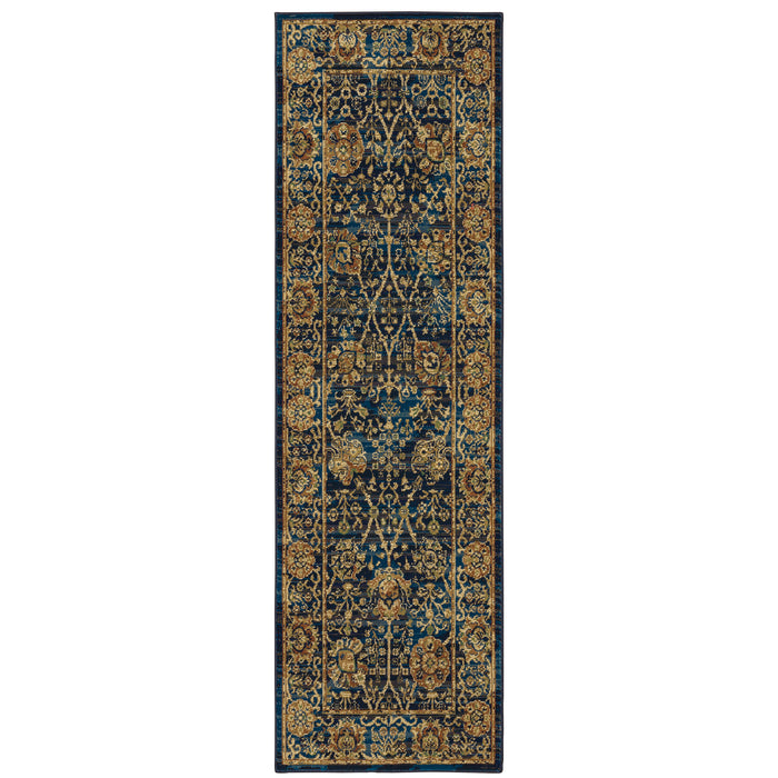 Ankara 501K5 Blue/Gold 3'10" x 5'5" Rug